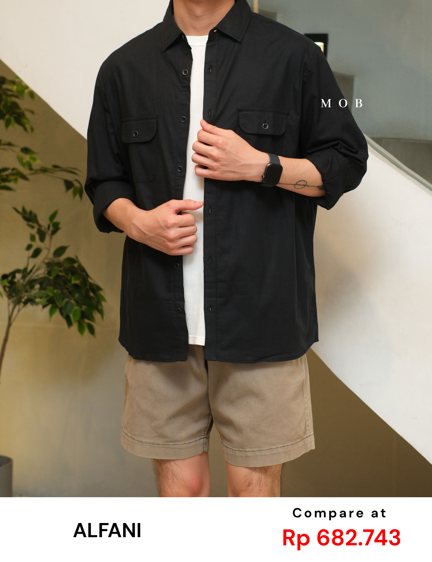 AFLSS01002G Regular Pocket LS Shirt Black