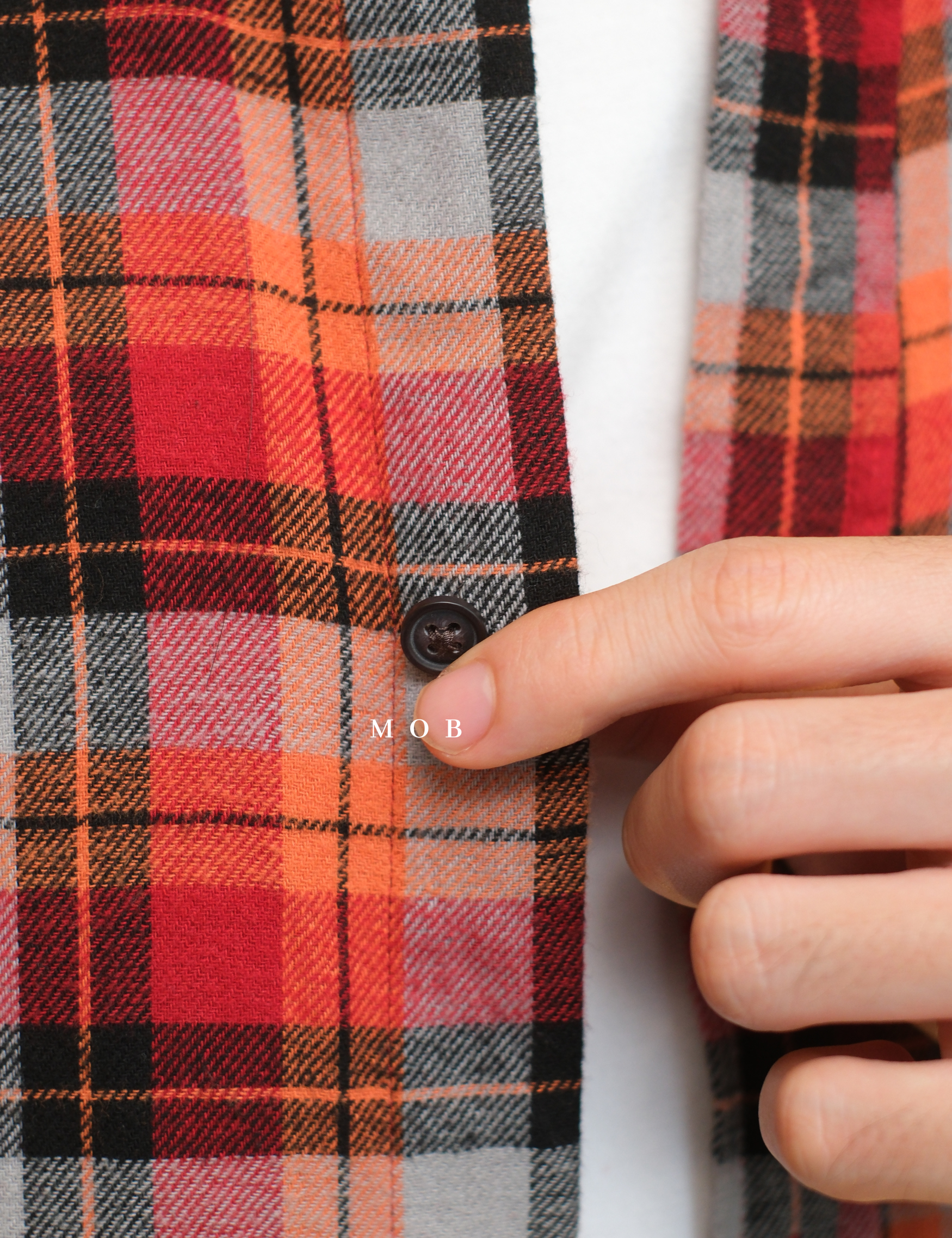 CNBLSS01002 Flannel LS Shirt Orange Plaid