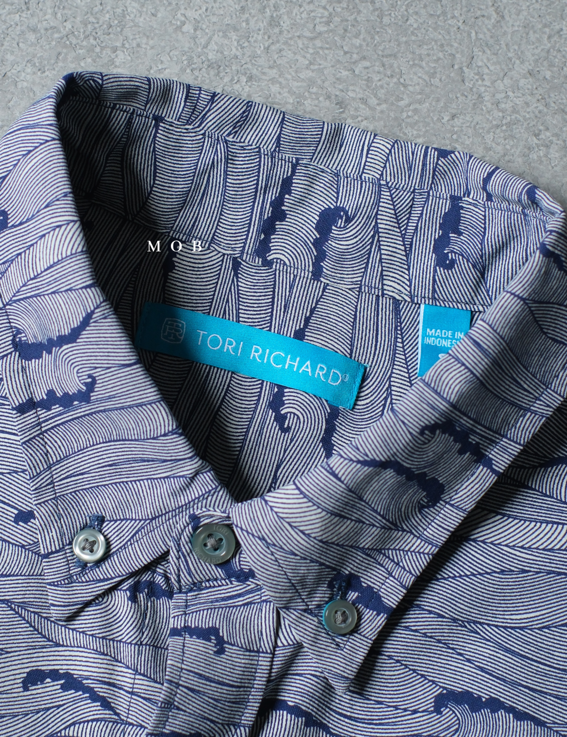 TORLSS01008 Printed LS Shirt Navy Wave