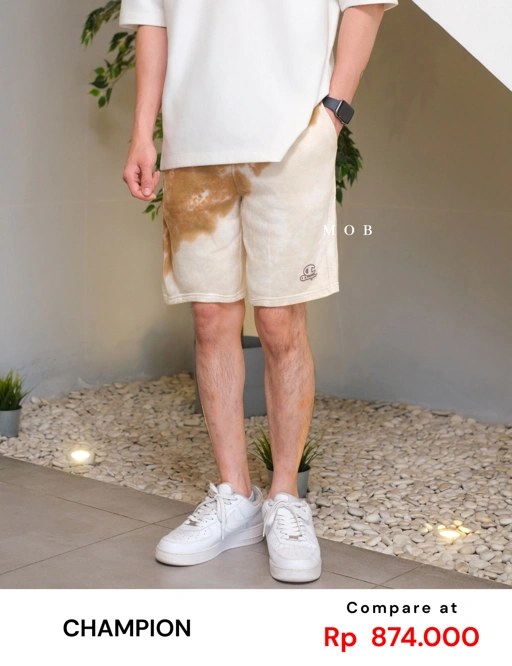 Image of CHMPSR09002E Unity Dye 8" Shorts Pebblestone Brown