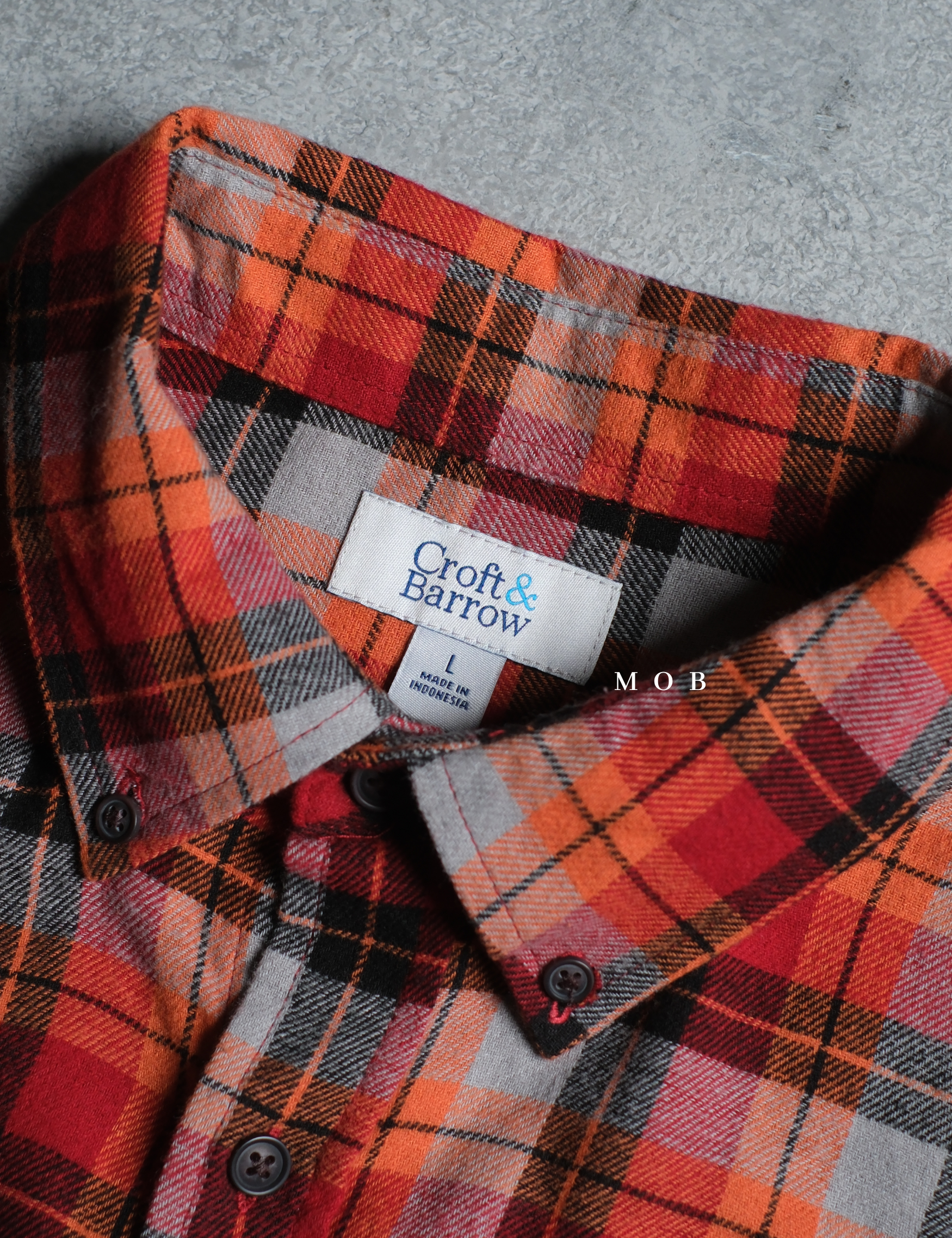 CNBLSS01002 Flannel LS Shirt Orange Plaid