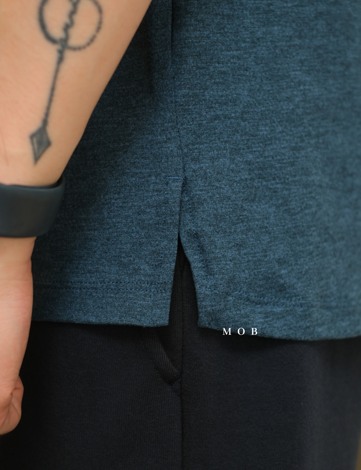 AKSST01001 Active SS Tee Navy Misty