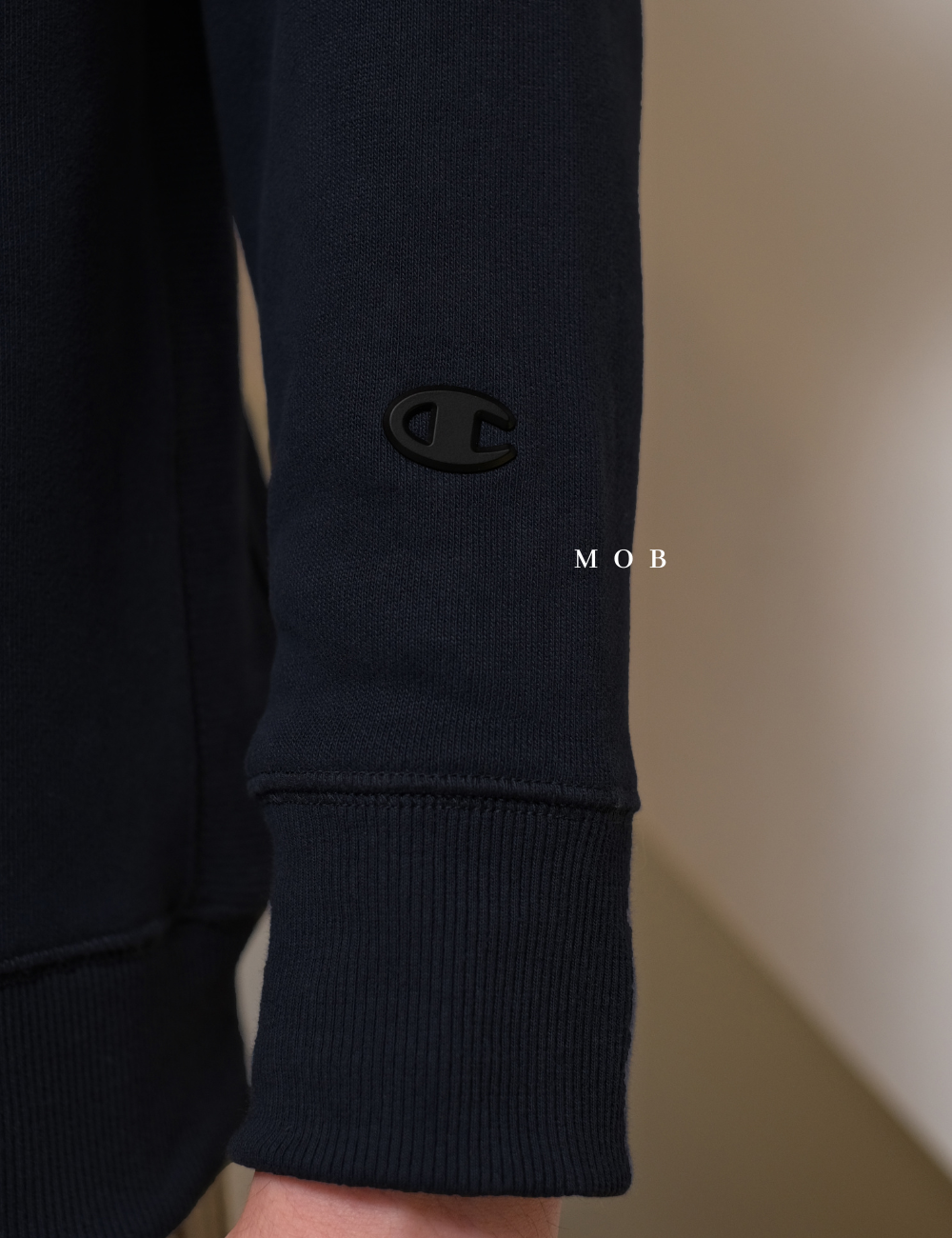 CHMPSW06003A Premium Weave Crew Navy