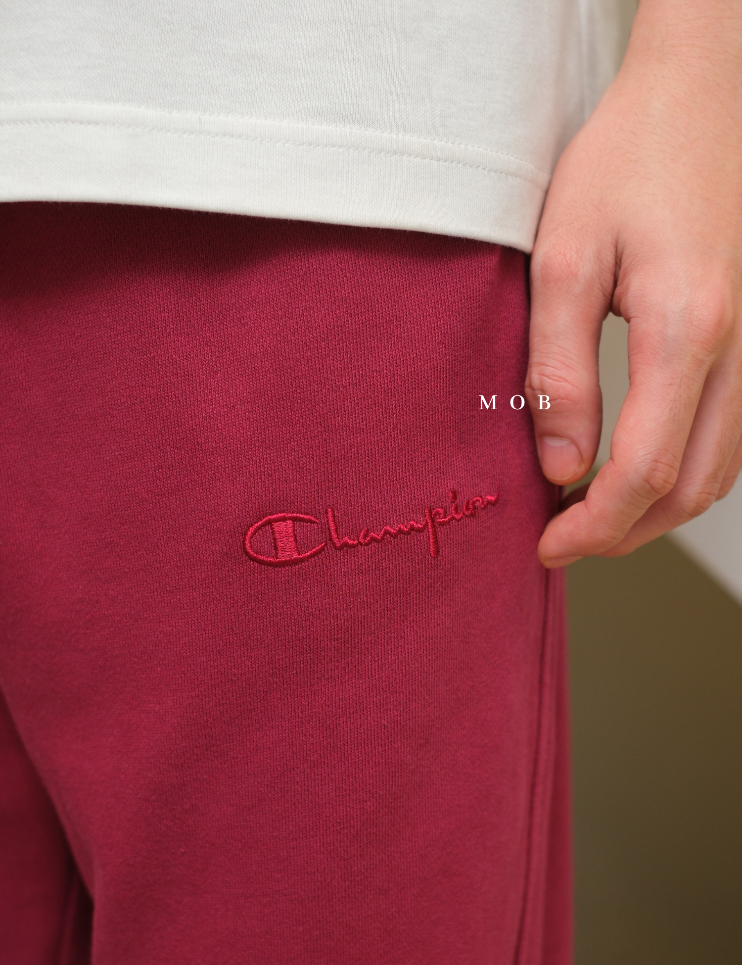 CHMPSP06003D Lightweight Fleece Sweatpants Vintage Cranberry