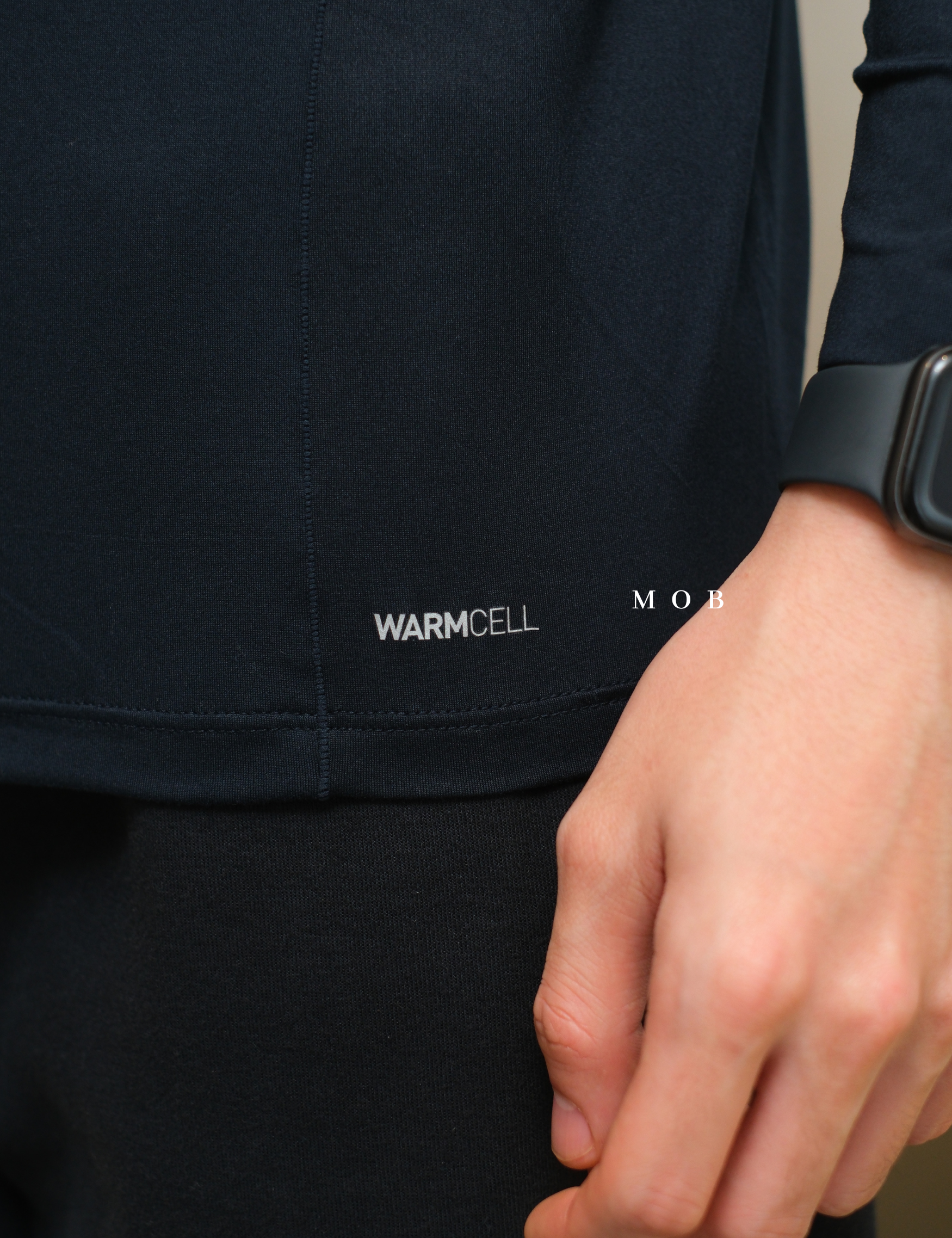 PMBL03002B Warmcell Baselayer Small Hand Logo Navy