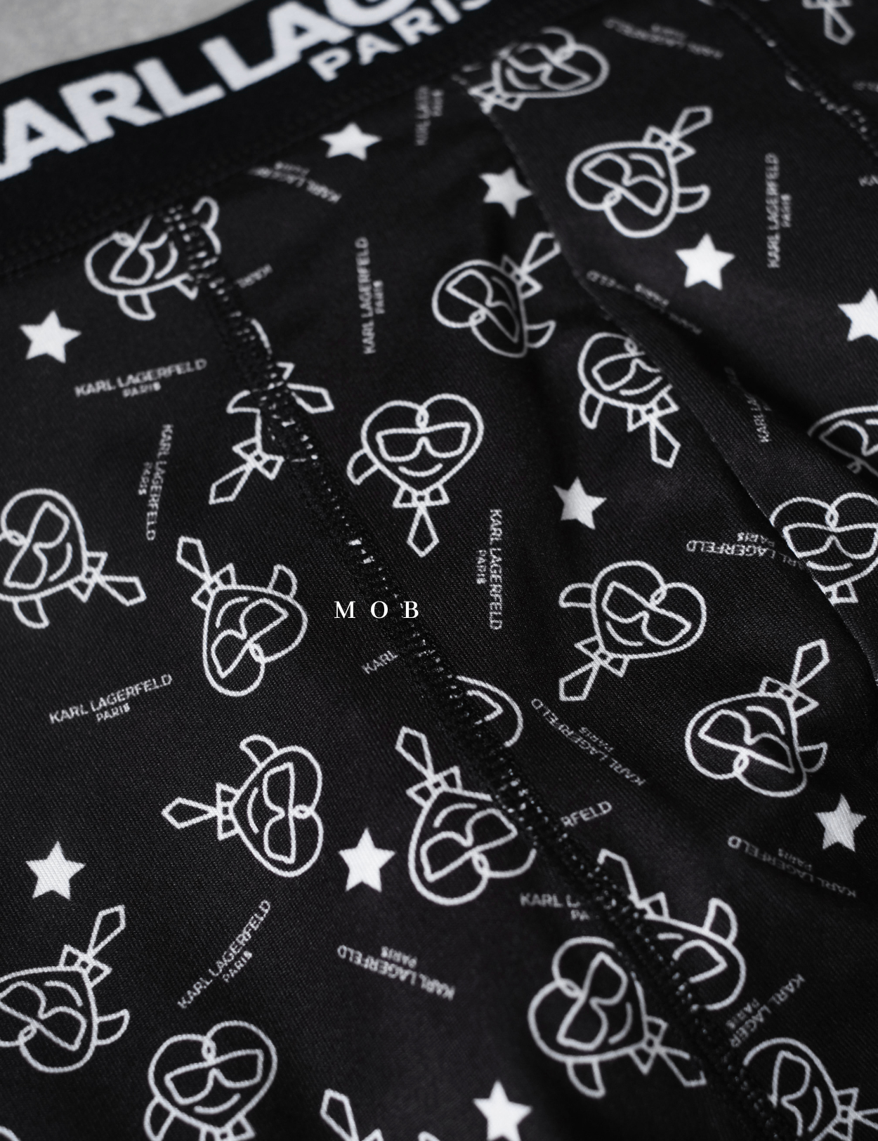 KRLB01013 Paris Ikon Heart Logo Boxer Black