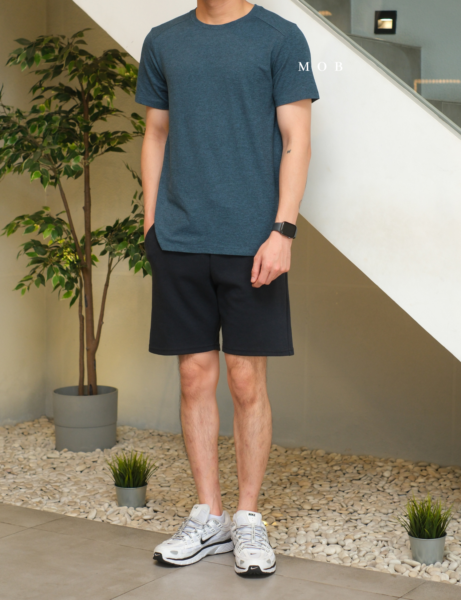 AKSST01001 Active SS Tee Navy Misty