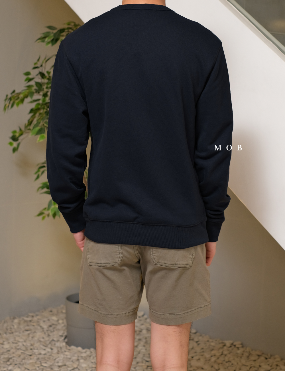 CHMPSW06003A Premium Weave Crew Navy