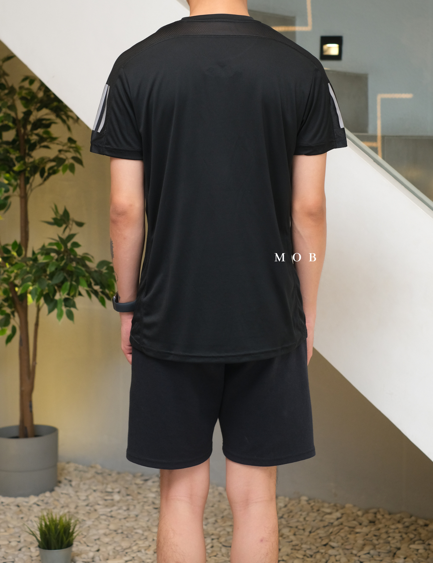 ADDSSST07004B Own The Run SS Tee SIDE Aeroready Black (M ONLY)