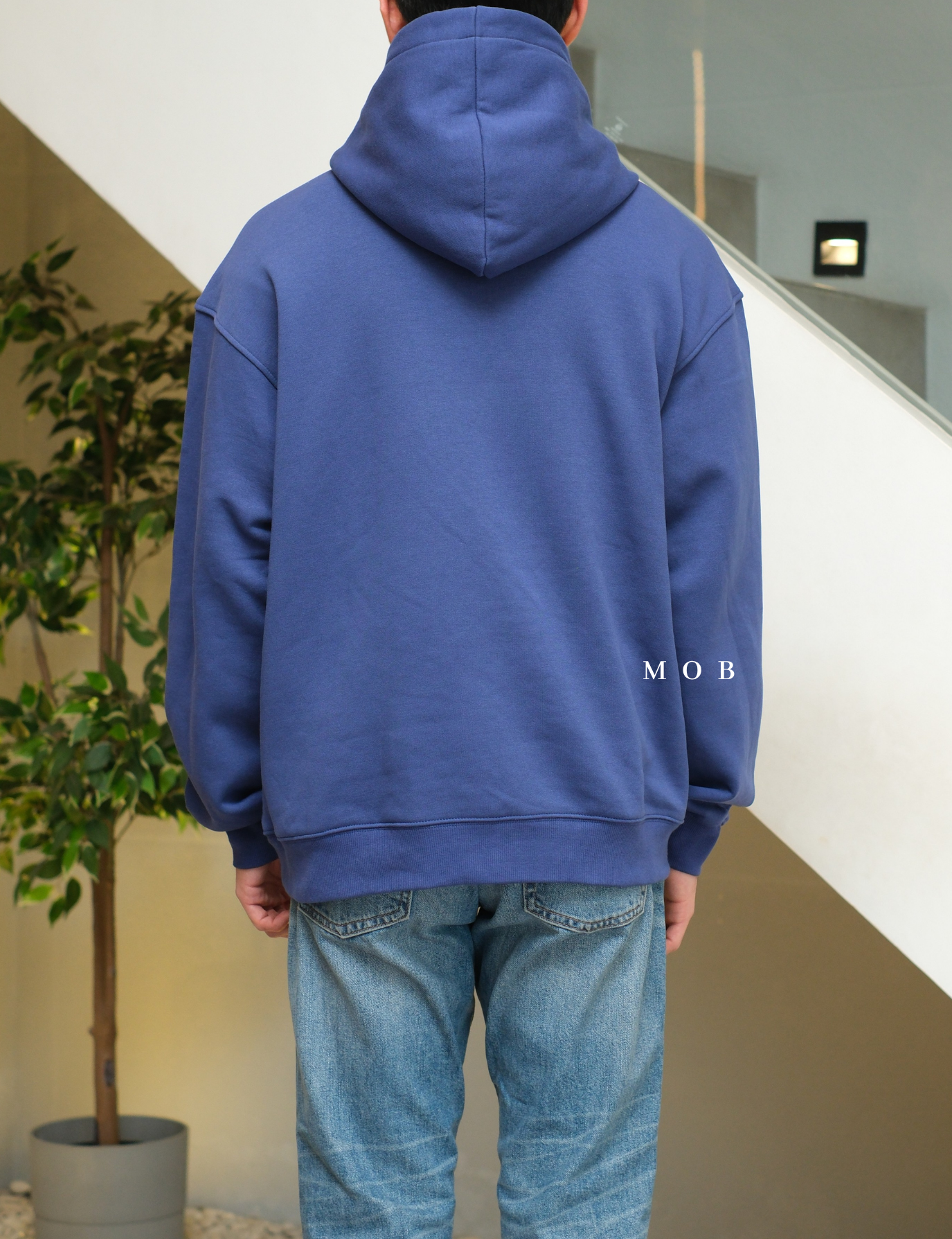 HMHOD03001G RELAXED FIT Pullover Hoodie Iris Blue