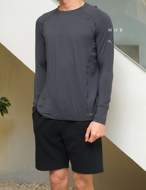 Image of PMBL03002C Warmcell Baselayer Small Hand Logo Dark Grey