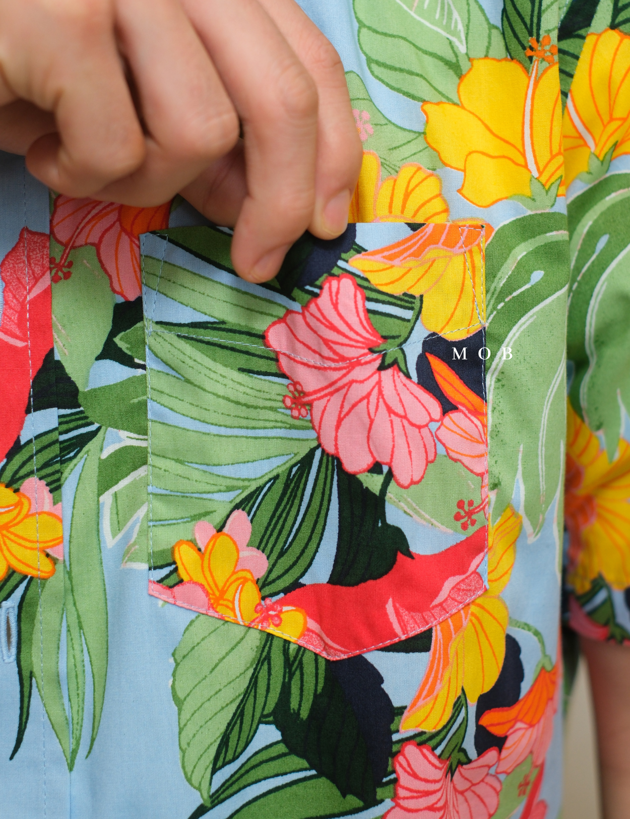 CLRSSS03009 Summer Tropical SS Shirt Sky Blue