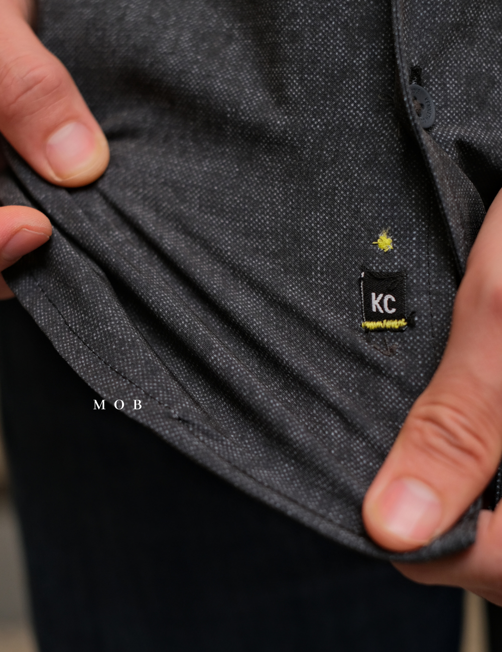 KCSSS01001 Performance Shirt Dark Grey Abstract