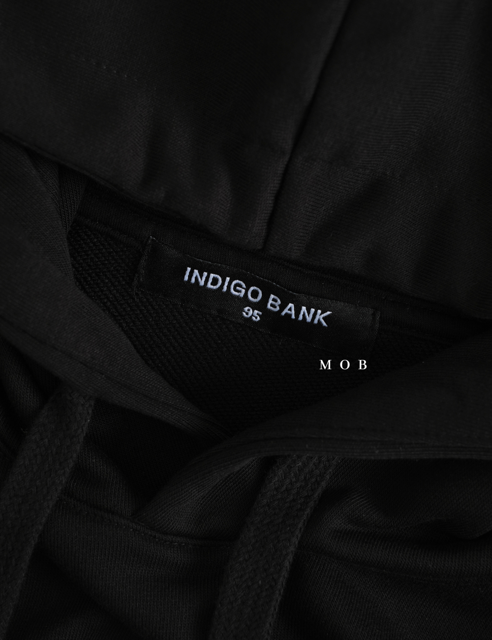 IBHOD01001 Lettering Pullover Hoodie Black