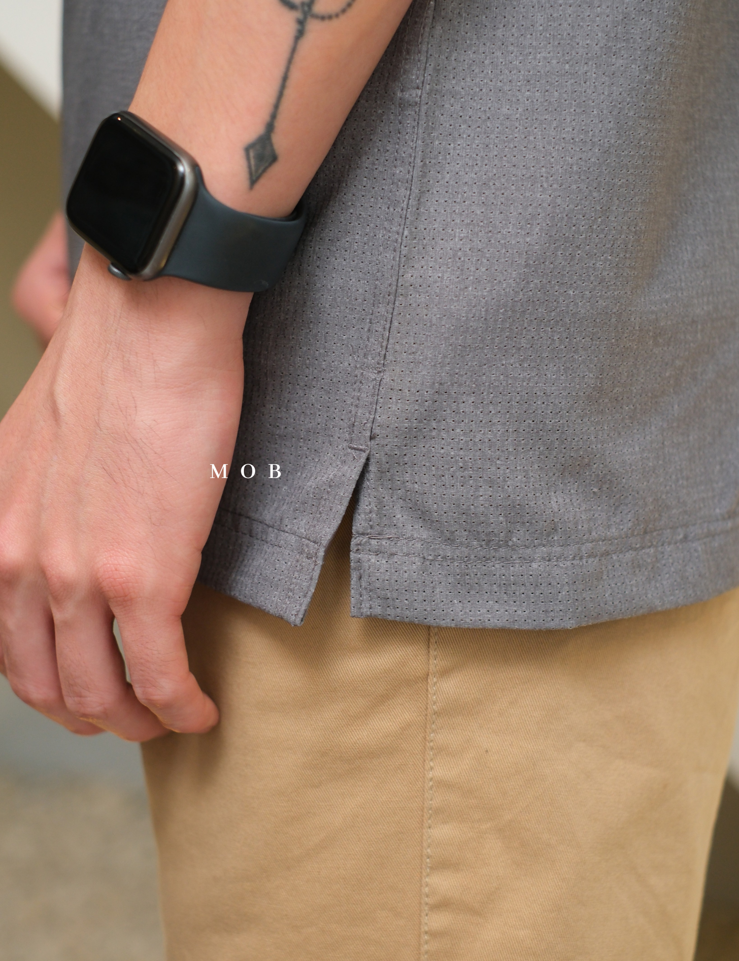 CNBSSS03001A Quick Dry Classic Fit SS Shirt Grey