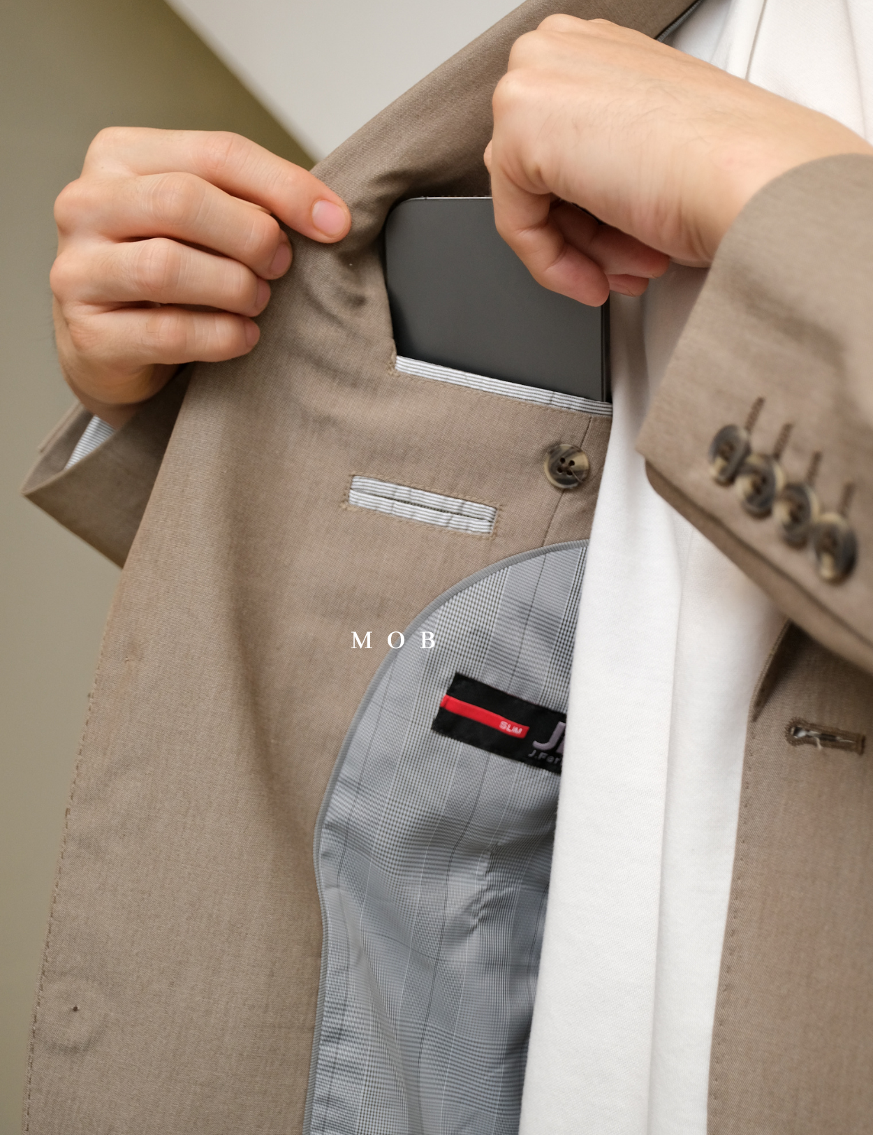 JFBZ01001A Slim Fit Blazer Brown