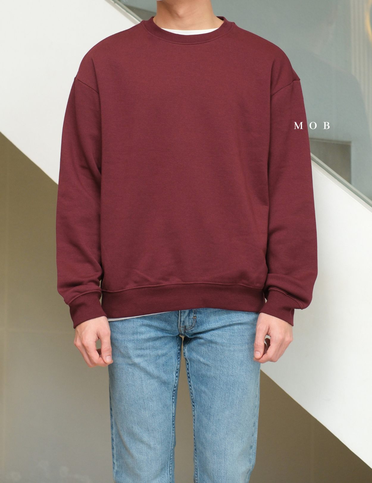 HMSW04002 Loose Fit Sweatshirt Maroon