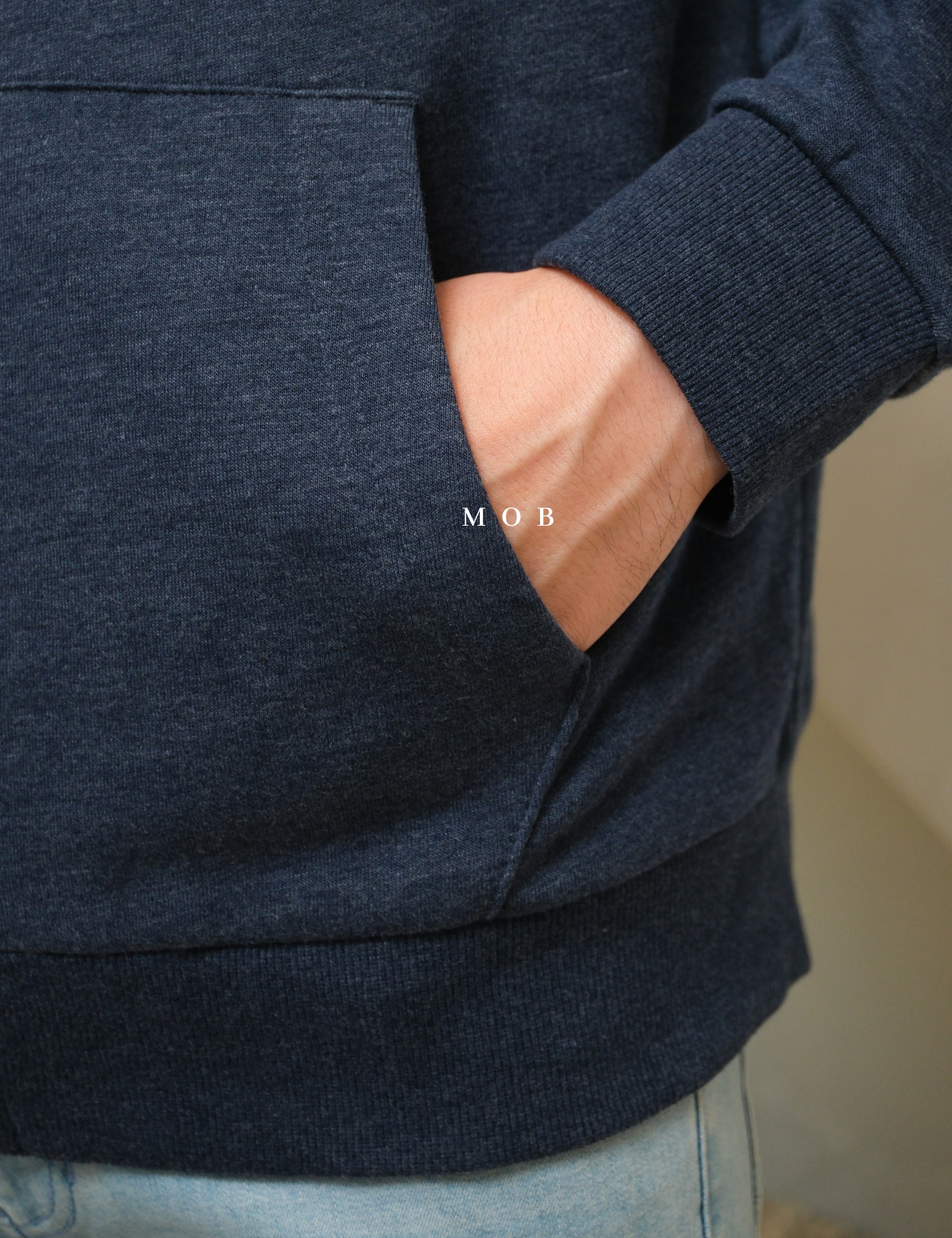 PHFZ01001 Sherpa Lined Full Zip Hoodie Navy