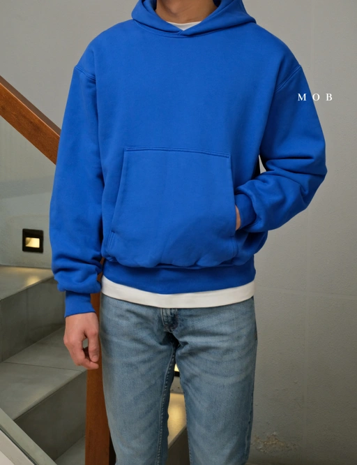 Image of [FAST PRE-ORDER] YZHOD01002 Yeezy x Gap Boxy Hoodie Dark Blue 