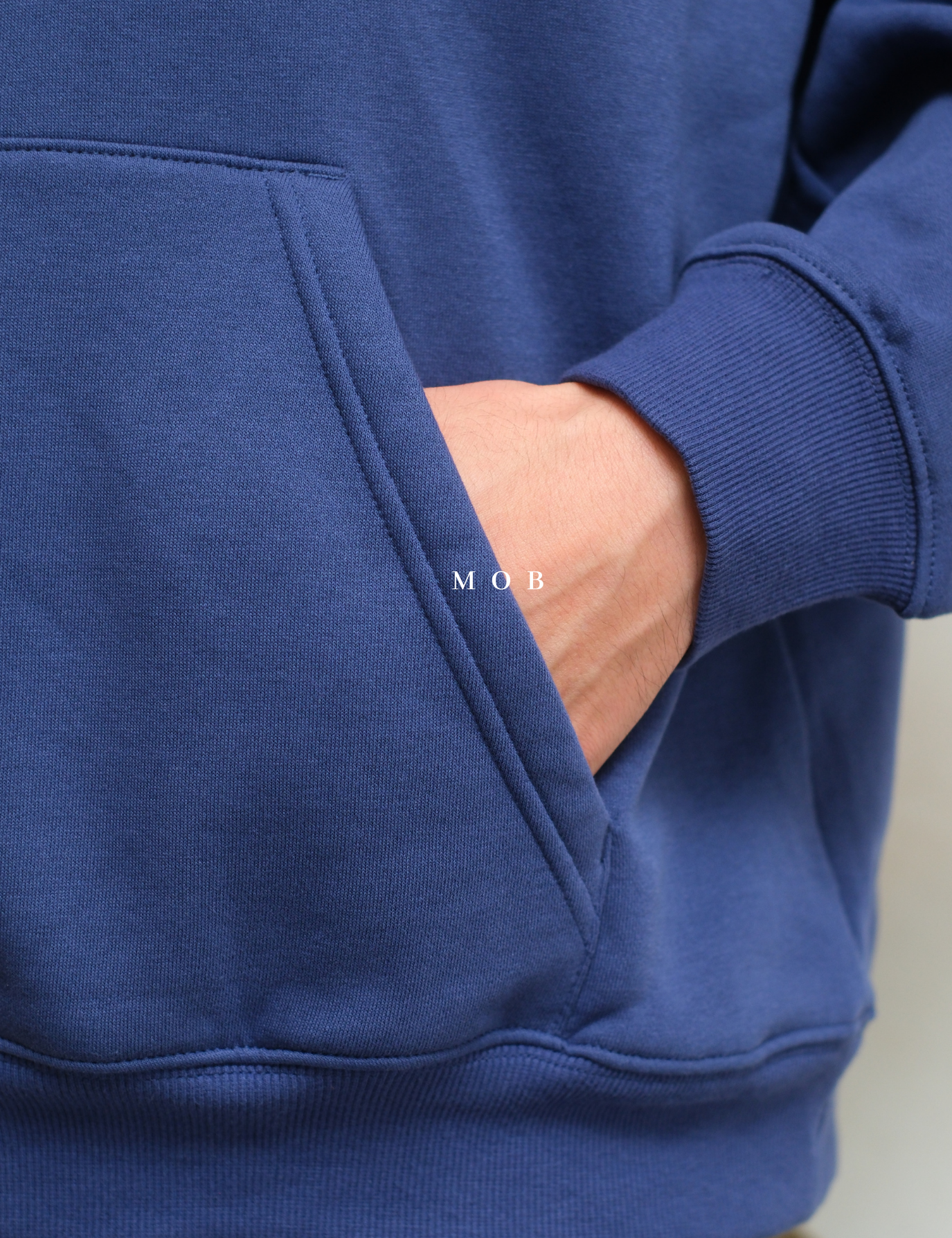 HMHOD03001G RELAXED FIT Pullover Hoodie Iris Blue