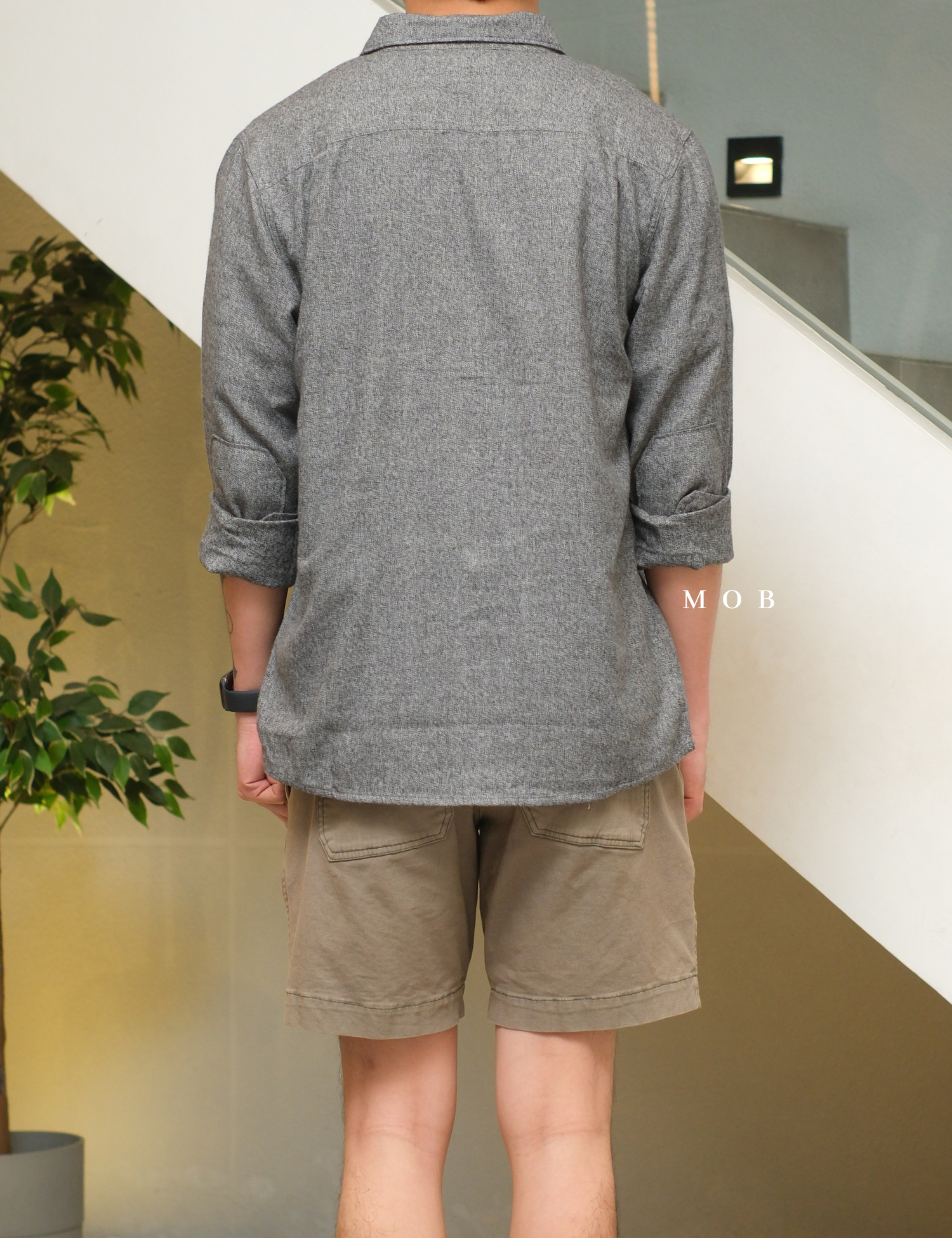 ROALSS02002B Nordsman Flannel LS Shirt Black Grey Misty