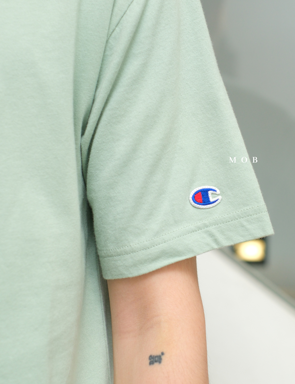 CHMPSST2403M C Small Logo SS Tee Light Green