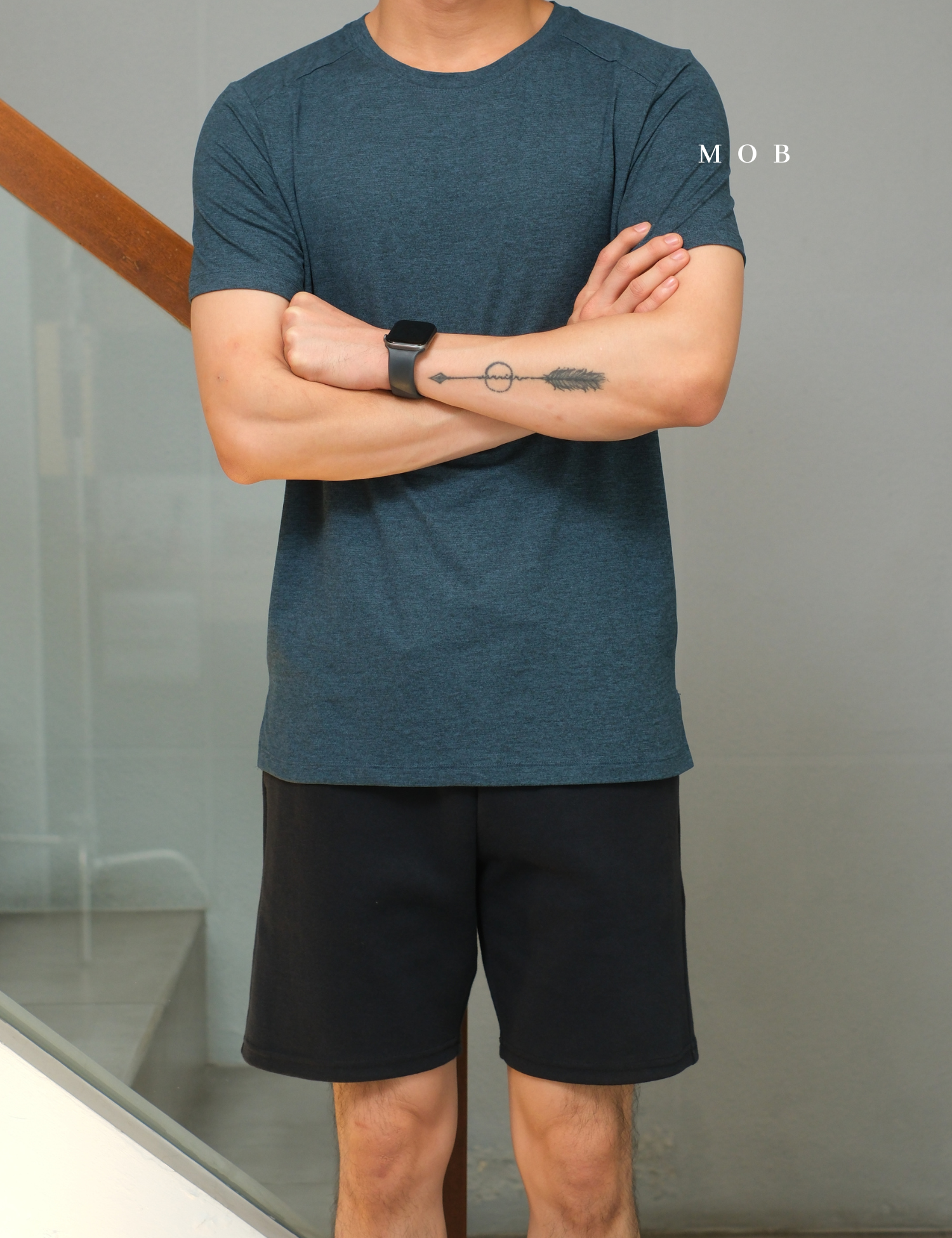 AKSST01001 Active SS Tee Navy Misty
