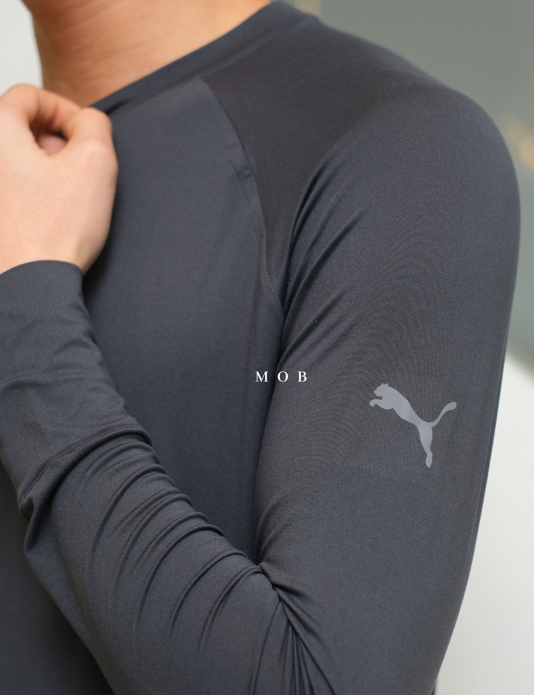 PMBL03002C Warmcell Baselayer Small Hand Logo Dark Grey