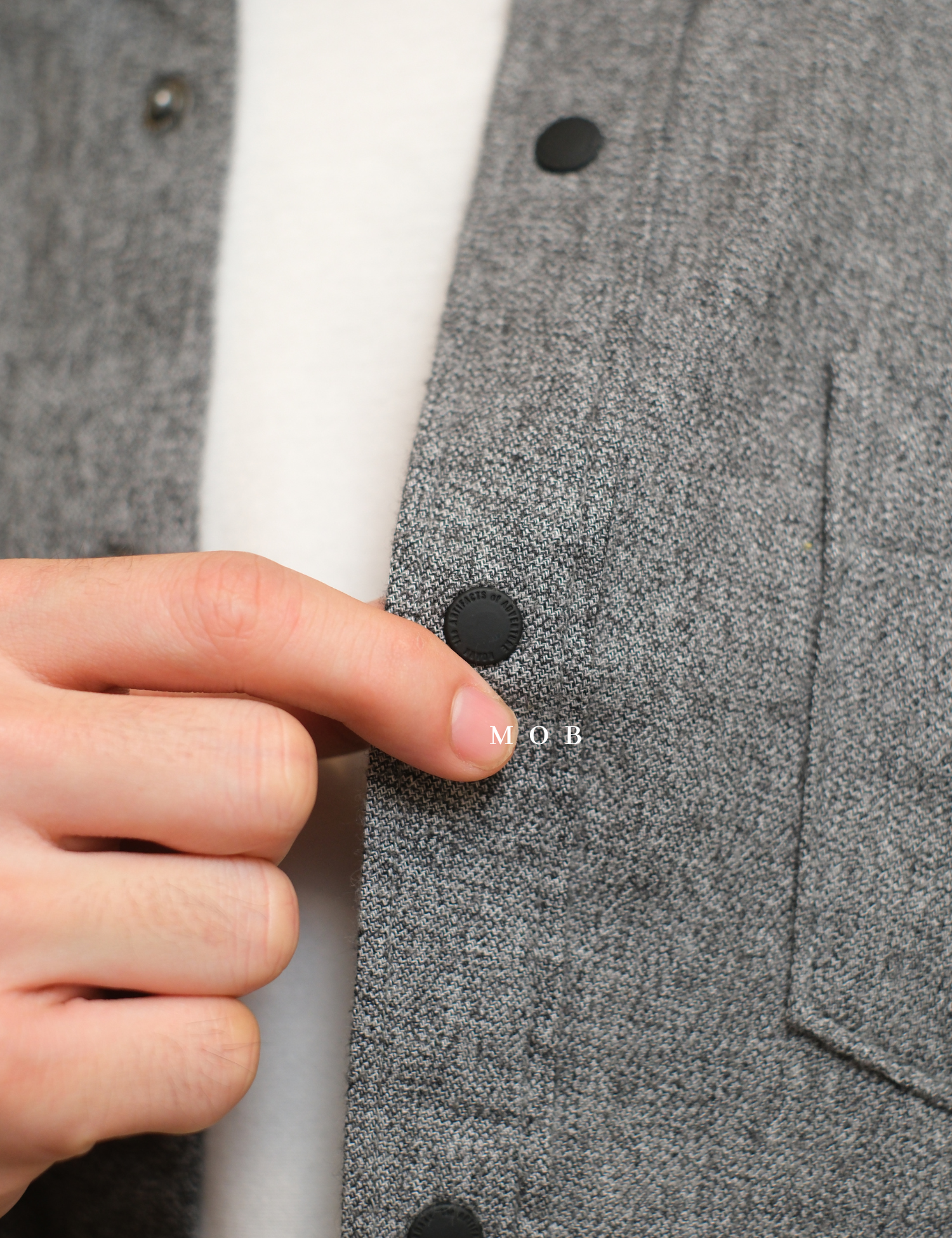 ROALSS02002B Nordsman Flannel LS Shirt Black Grey Misty