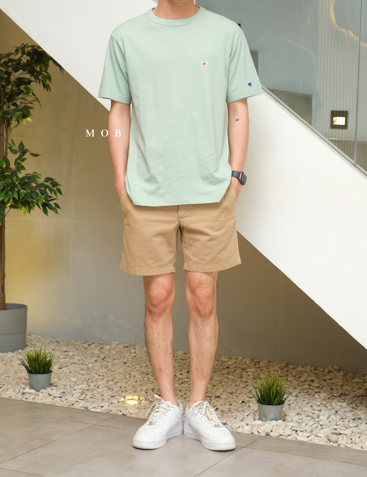 CHMPSST2403M C Small Logo SS Tee Light Green
