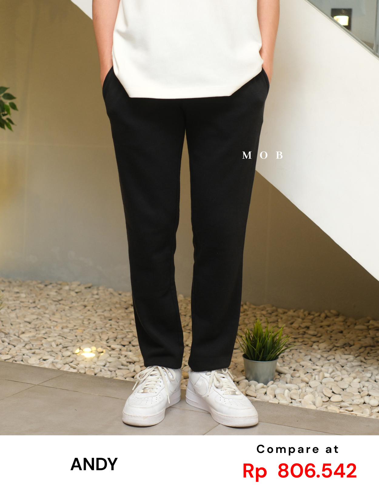 ANDSP01001 Basic SWEATPANTS Black