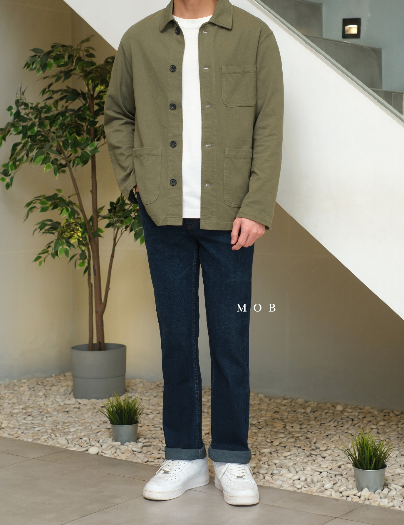MMPT01003 Slim Straight Jeans Dark Blue