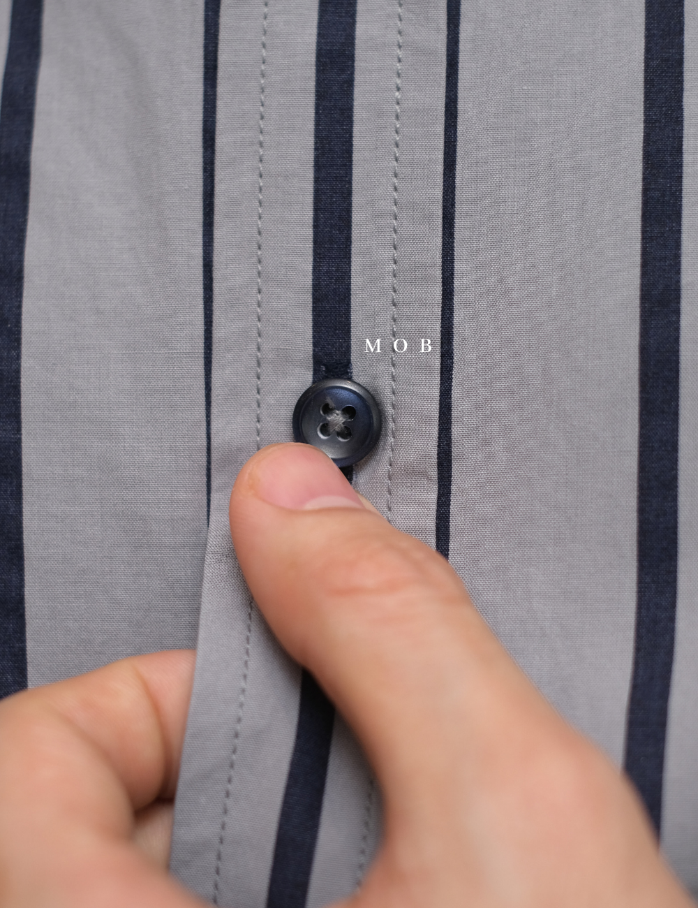LZLSS01004A Slim LS Shirt Grey Stripe