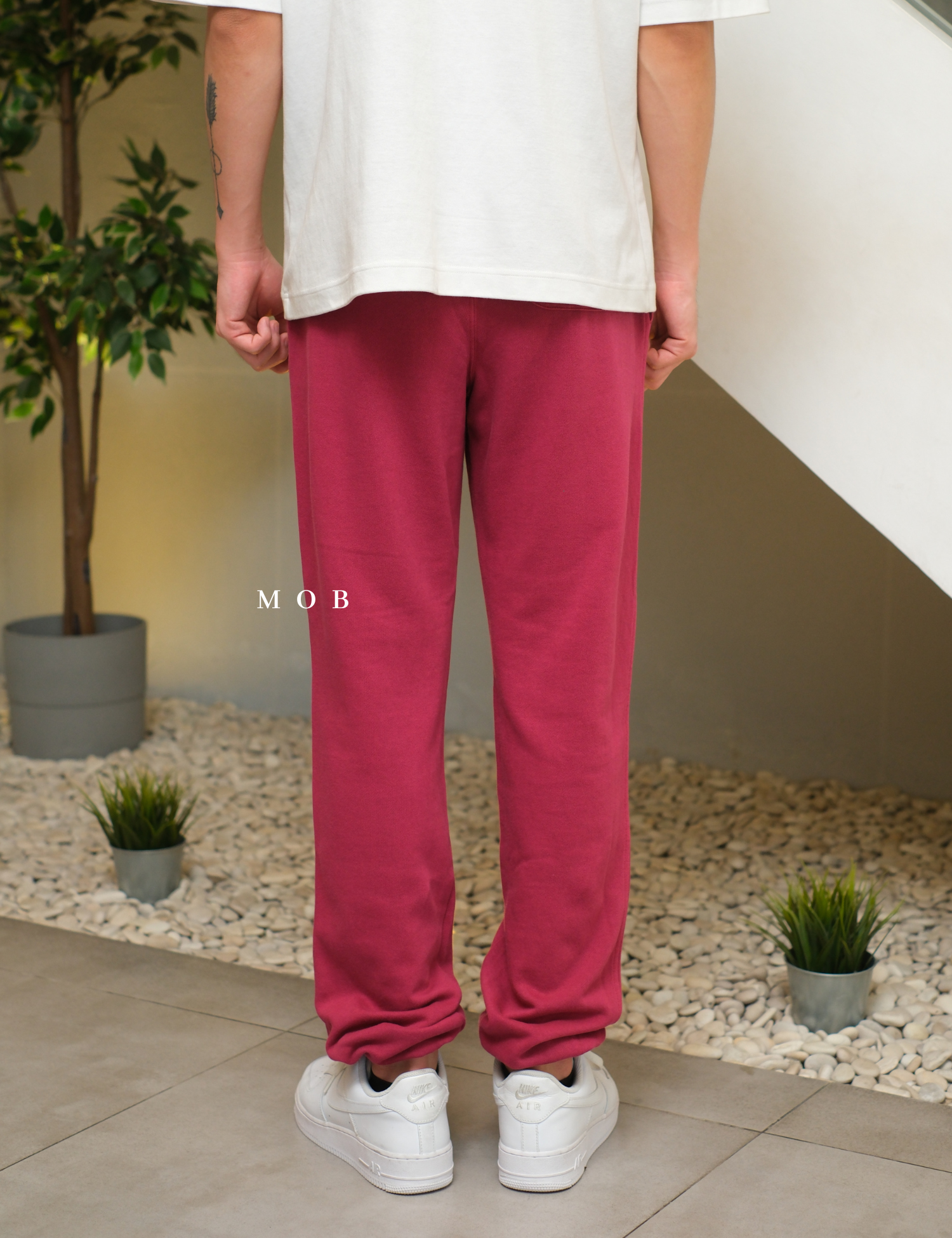 CHMPSP06003D Lightweight Fleece Sweatpants Vintage Cranberry