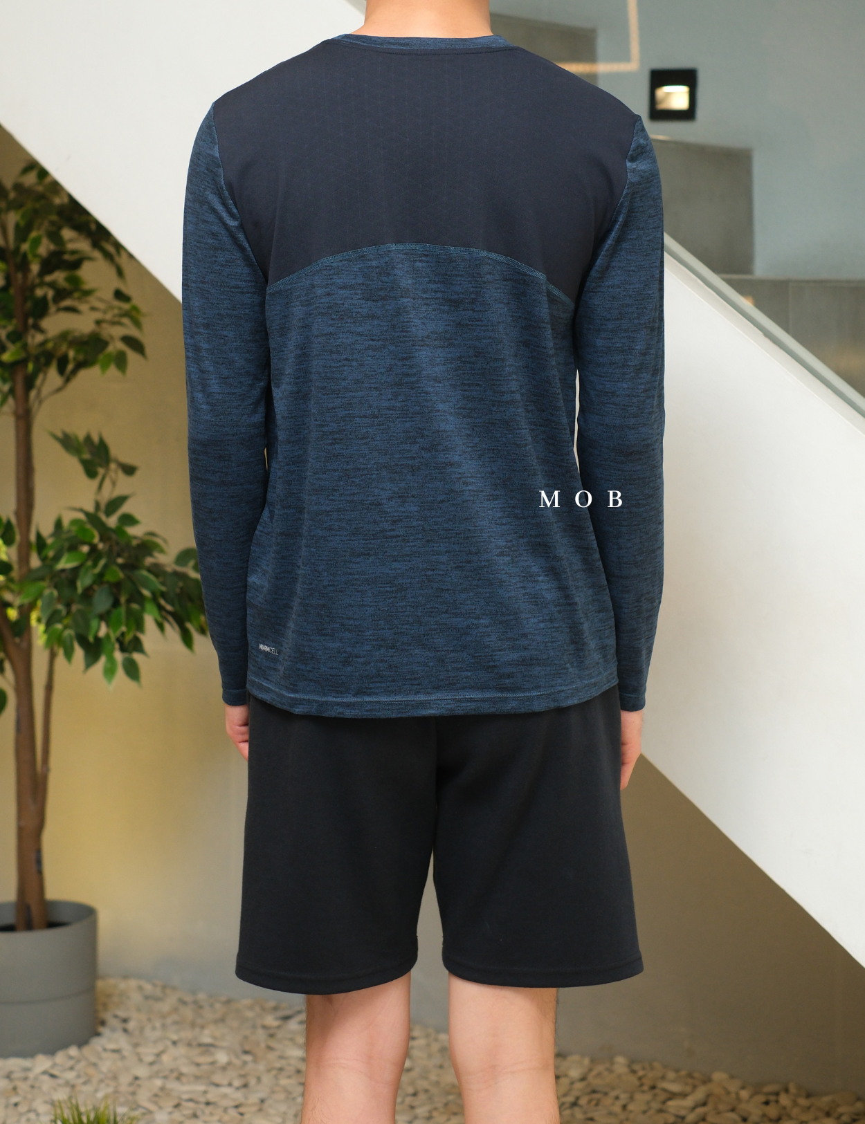 PMBL03001A Warmcell Baselayer Side Logo Coastal Blue