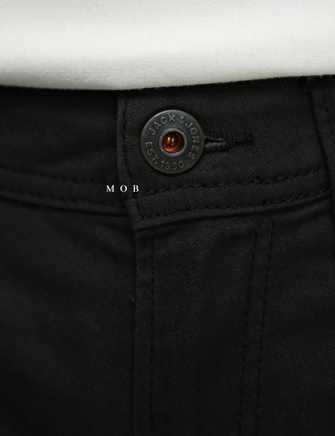 JNJSR01001 Intelligence Regular 5 Pocket Shorts Grease Black
