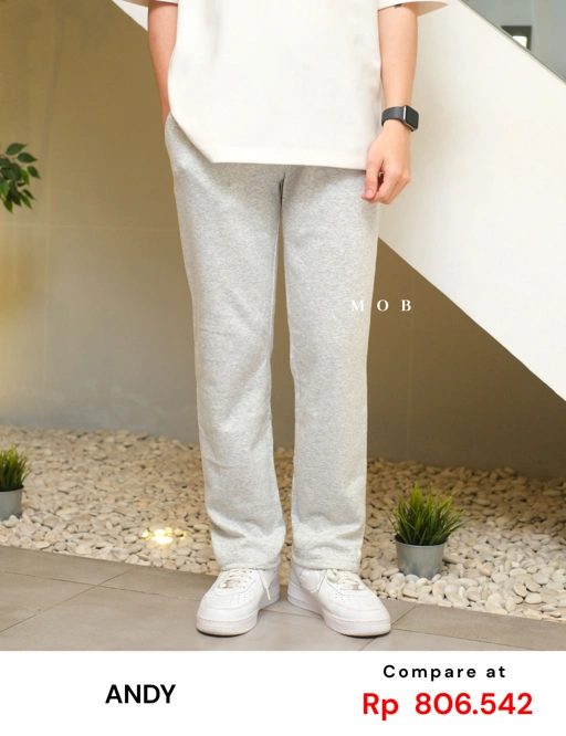 Image of ANDSP01002 Basic SWEATPANTS Light Grey