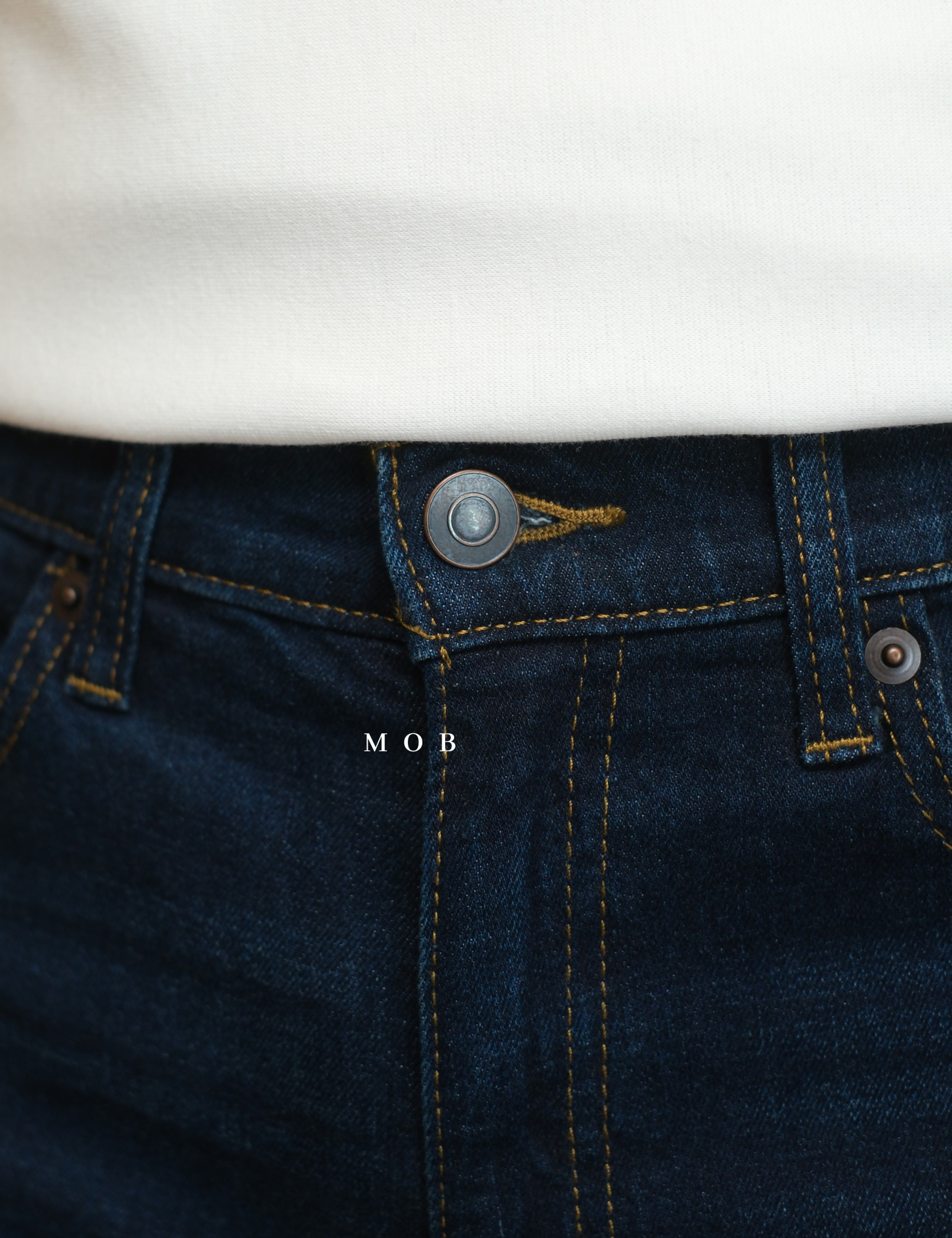 MMPT01003 Slim Straight Jeans Dark Blue