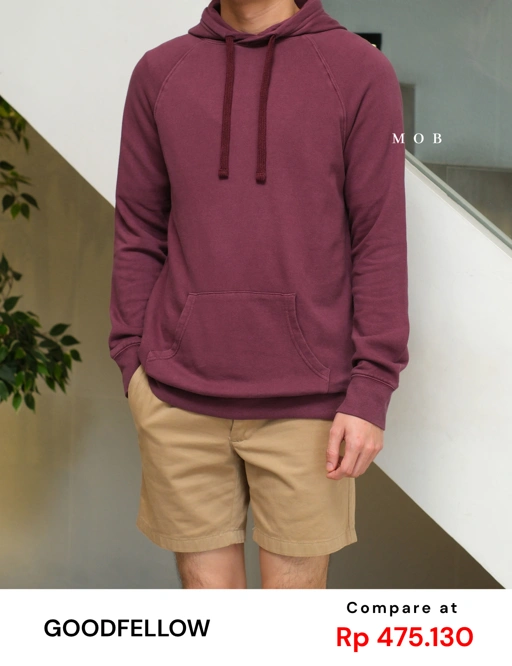 Image of [BEST DEALS!] GFHOD01001B Pullover Hoodie Wine Maroon