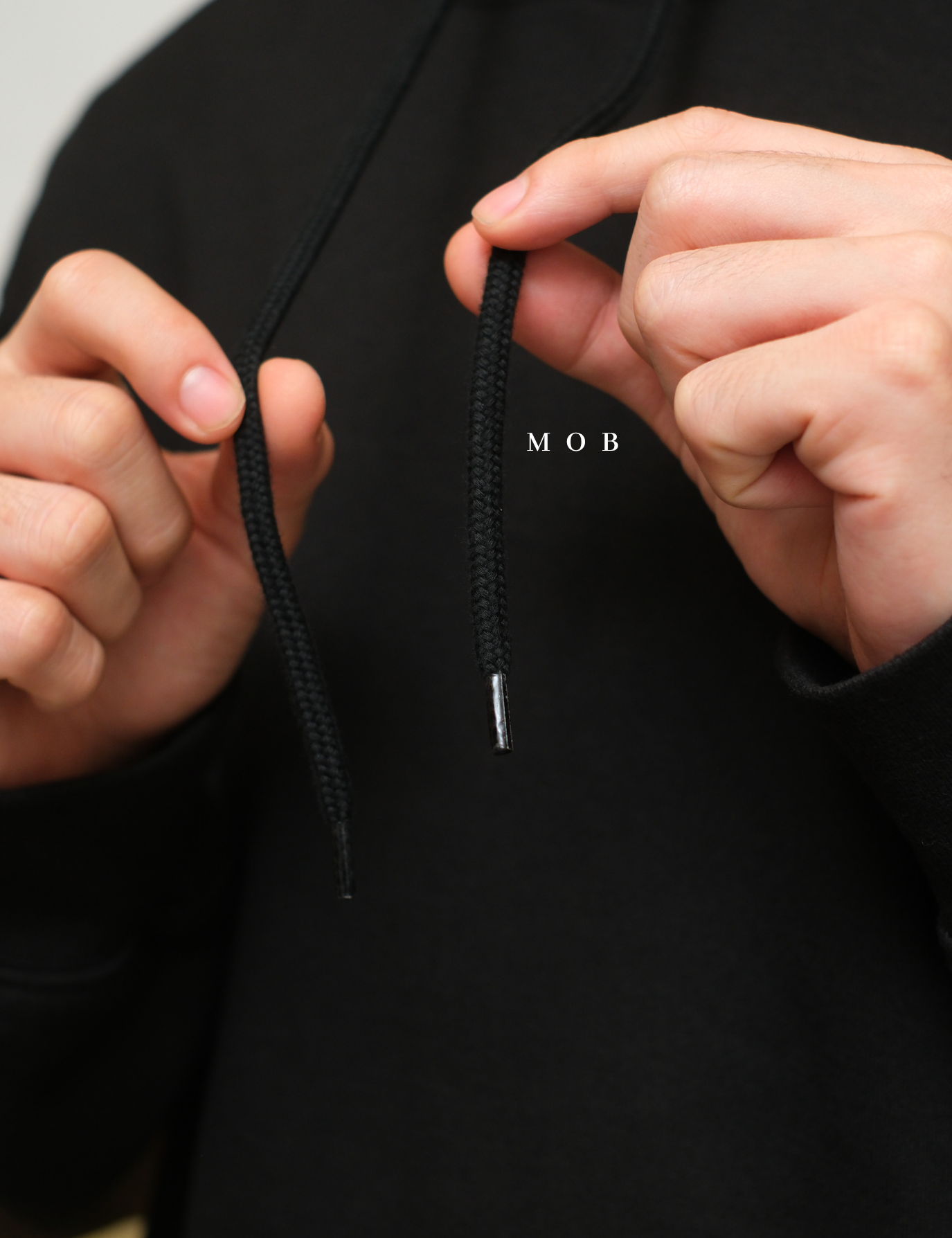HMHOD03002A RELAXED FIT Pullover Hoodie Black V2