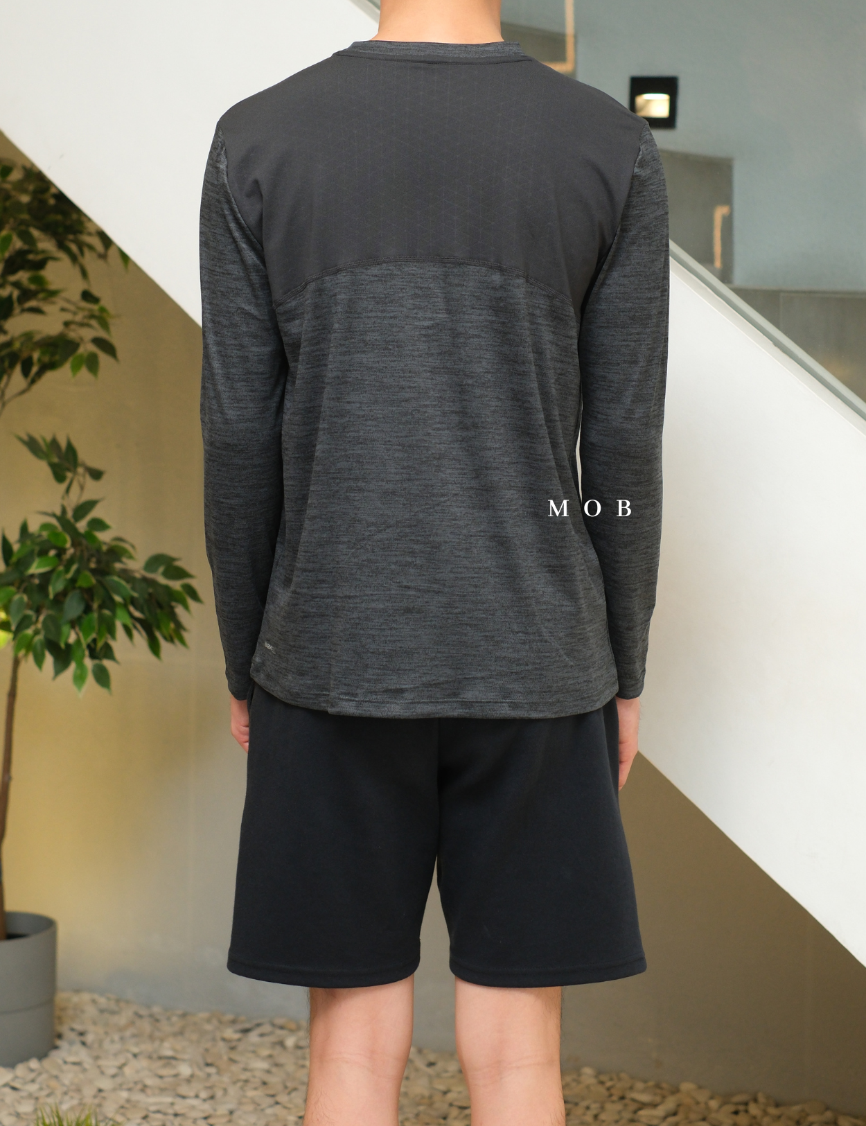 PMBL03001B Warmcell Baselayer Side Logo Dark Grey Misty
