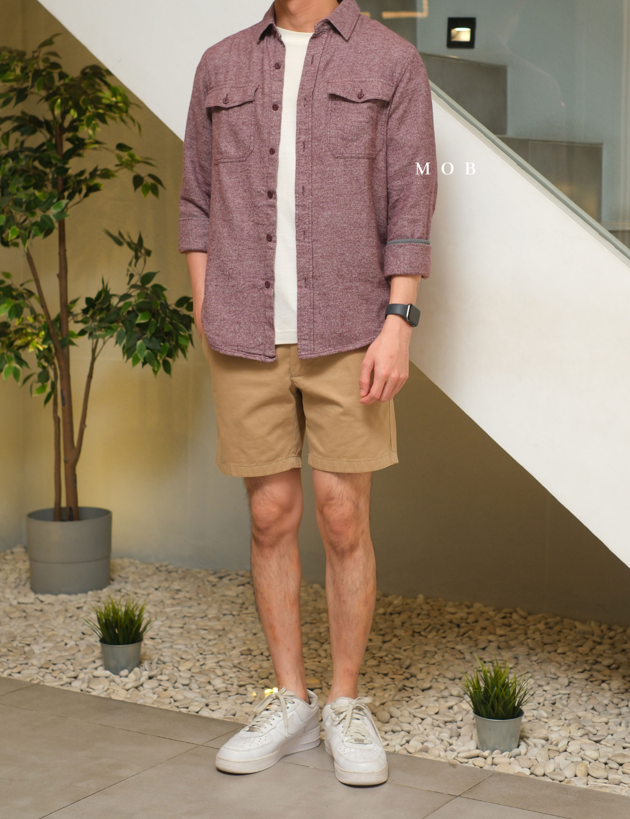 SUNLSS01001A Alfred Flannel LS Shirt Mauve Misty