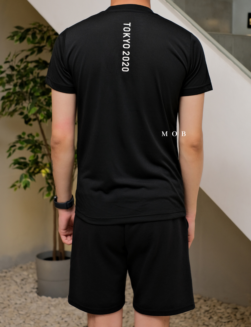 ASSST03002A Paralympic Tokyo 2020 SS Tee Black Blue Logo