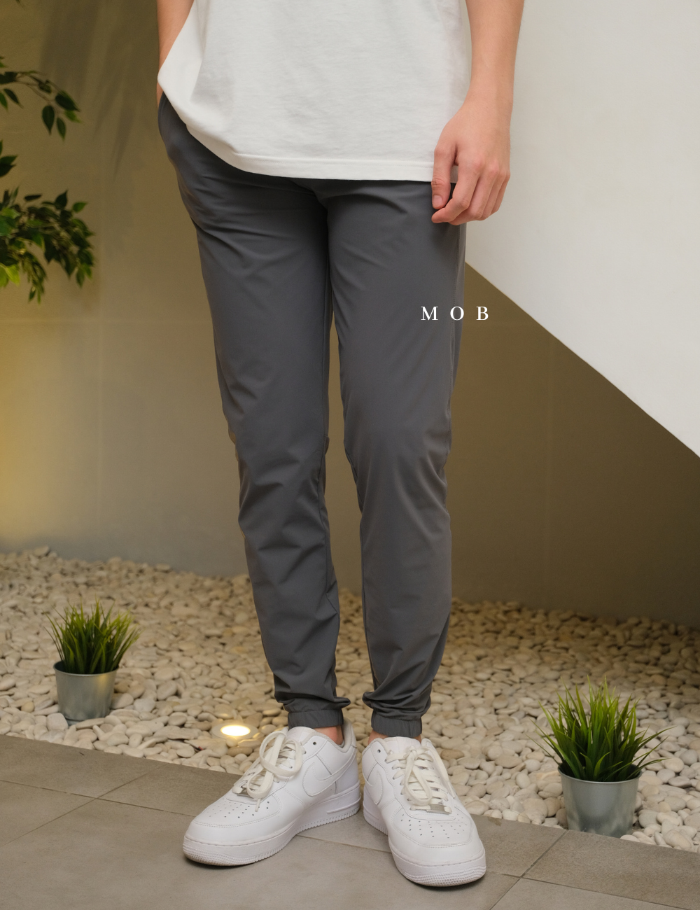 AIMPT02006 Track Jogger Pants Charcoal