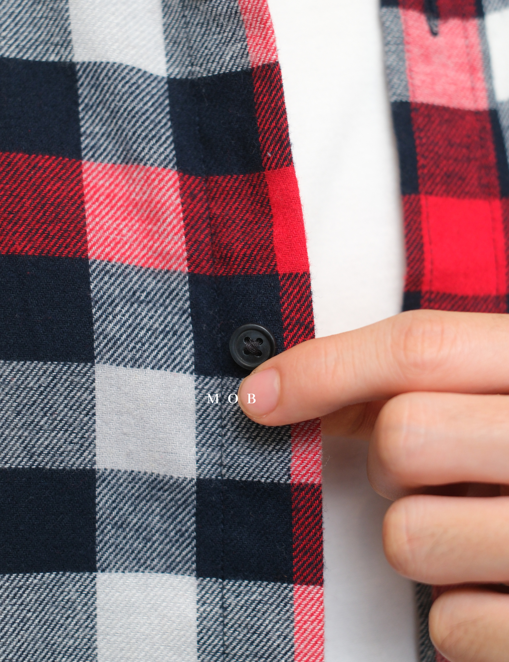 CNBLSS01003B Flannel LS Shirt Red Black White Plaid