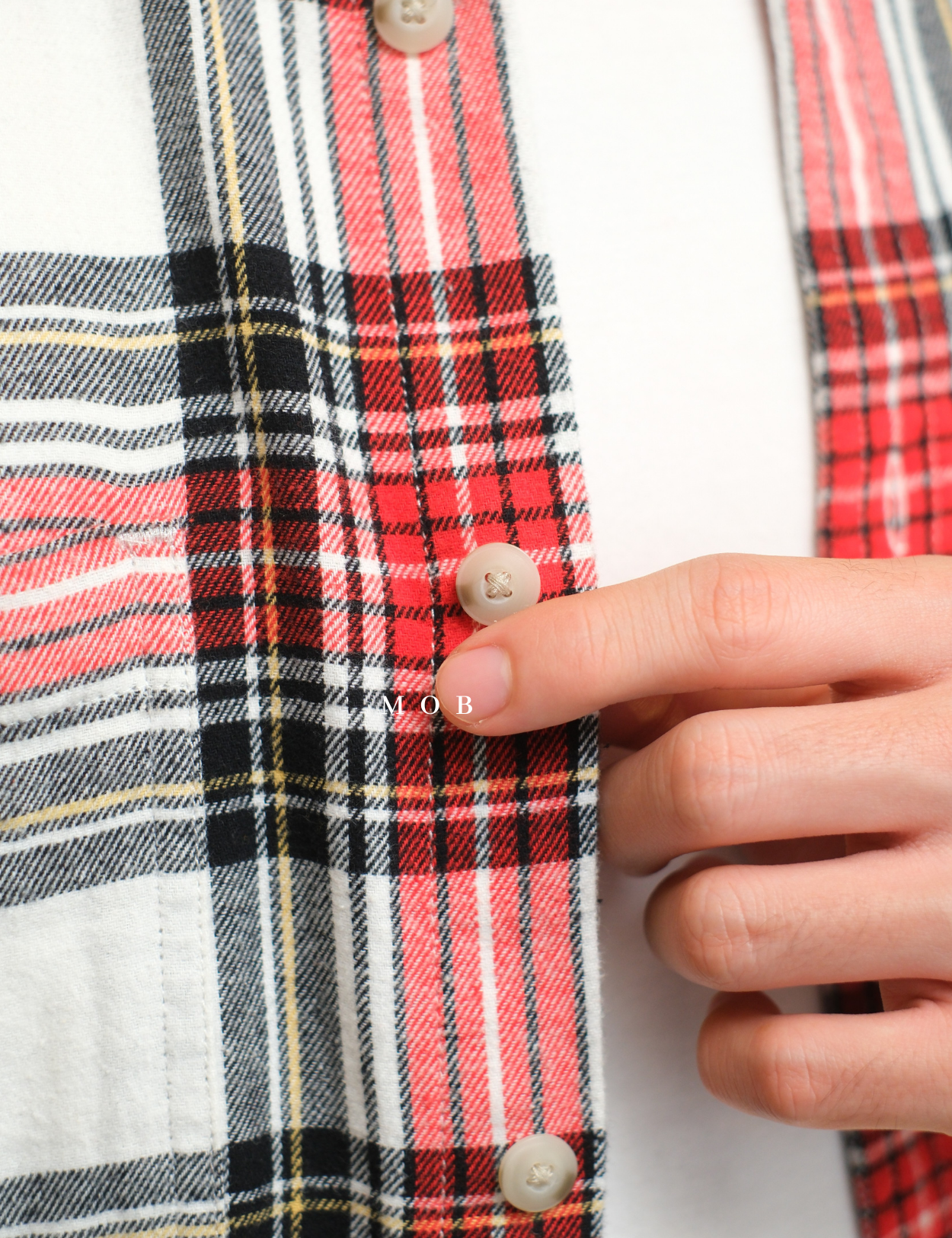 SNMLSS01012 Super Soft Flannel LS Shirt Red White Black Plaid