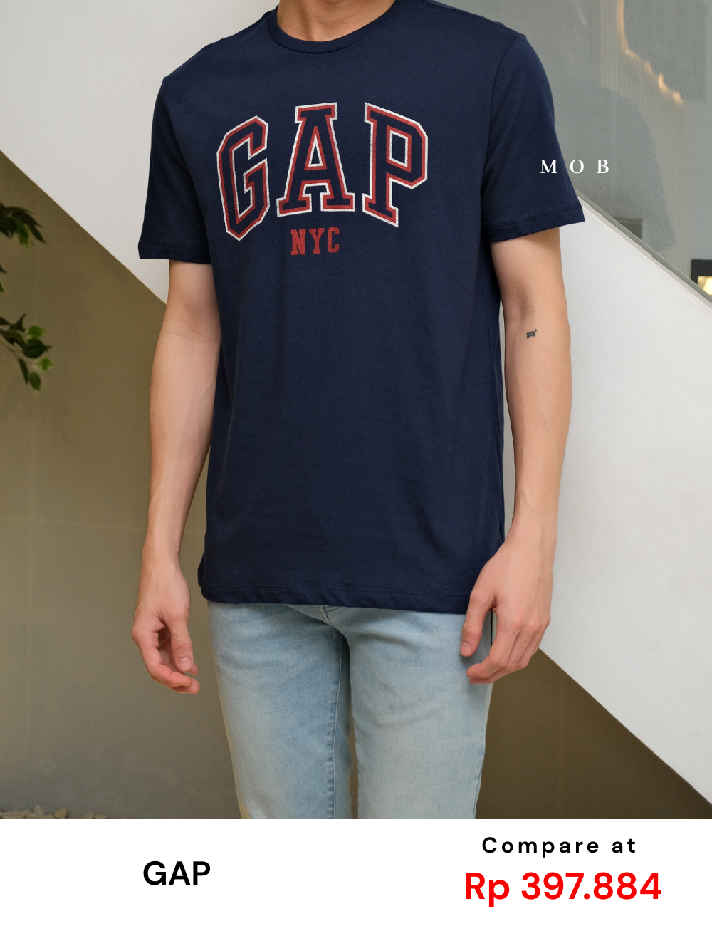GPSST1204B GAP NYC Logo SS Tee Navy