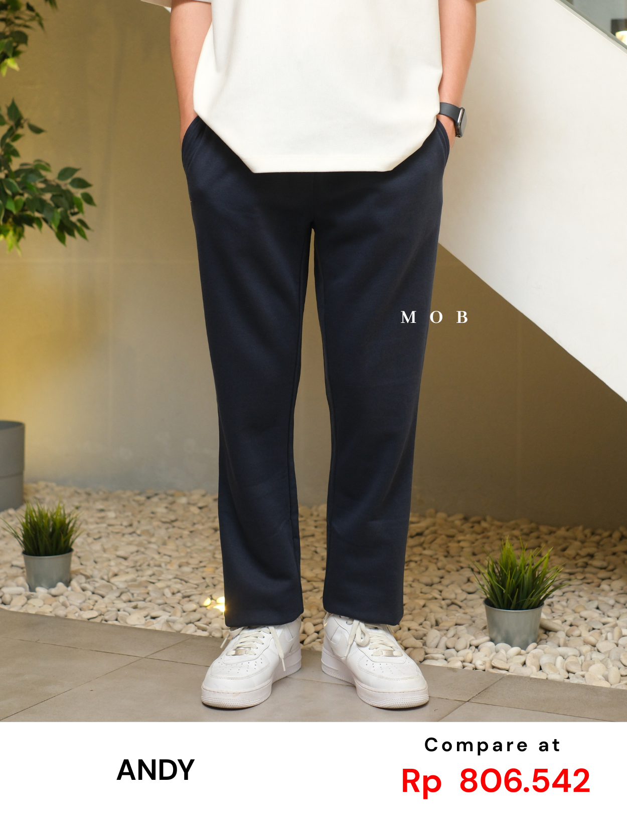 ANDSP01004 Basic SWEATPANTS Navy