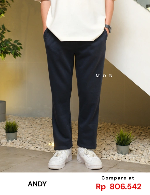 Image of ANDSP01004 Basic SWEATPANTS Navy