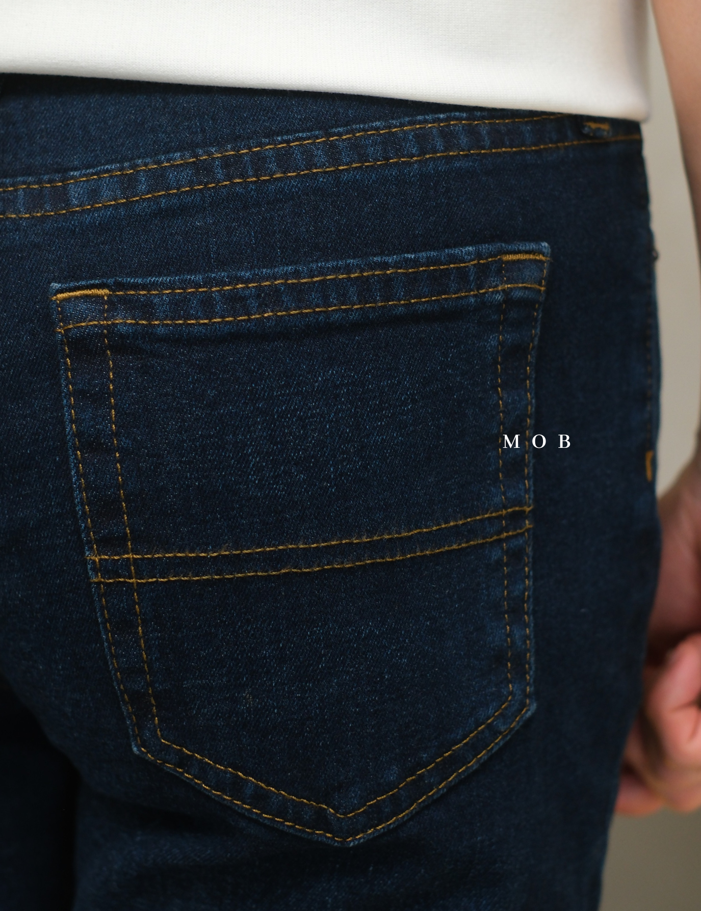 MMPT01003 Slim Straight Jeans Dark Blue